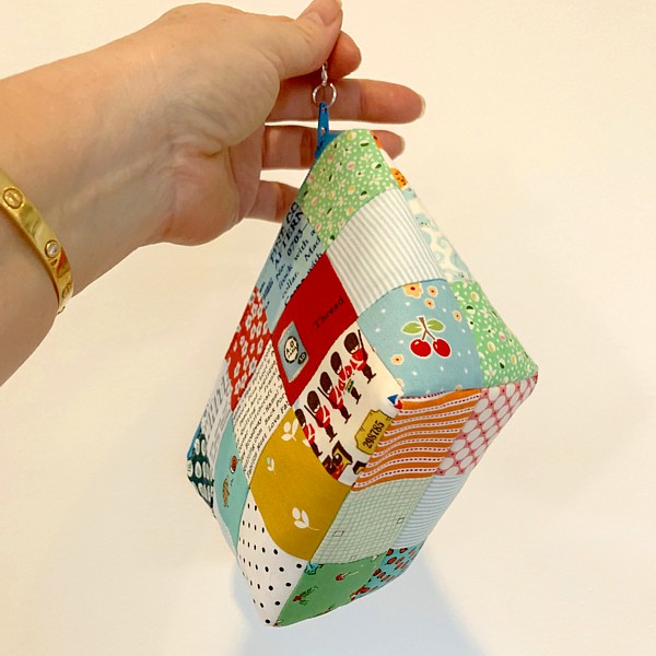 Make your own cute scrappy patchwork make-up pouch bag with this great Sewing Pattern by Tikki London it's in print-at-home PDF format, another great TikkiLondon tutorial
