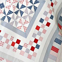 Domino patchwork quilt pdf pattern, making a quilt, modern quilt fabrics, Tikki London